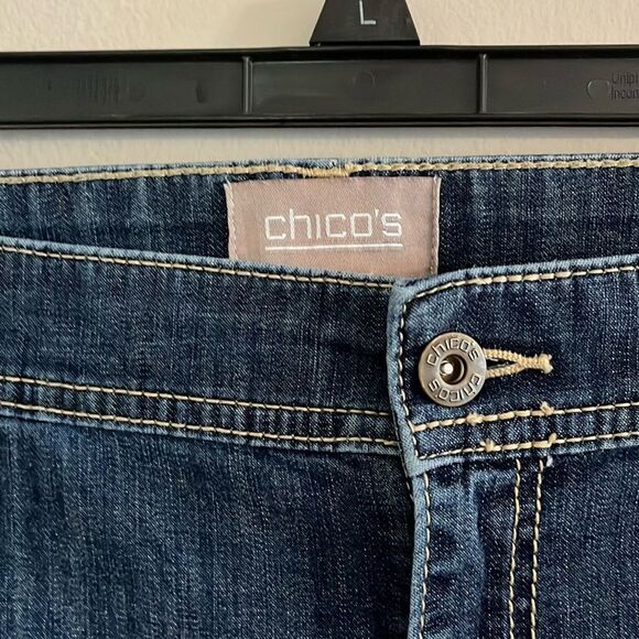 Chico's Blue Boot Cut Jeans Classic Style - Picture 2 of 7